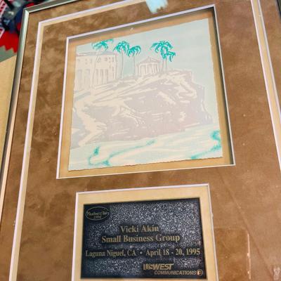 USWEST/ QWEST Award plaques w/ Art