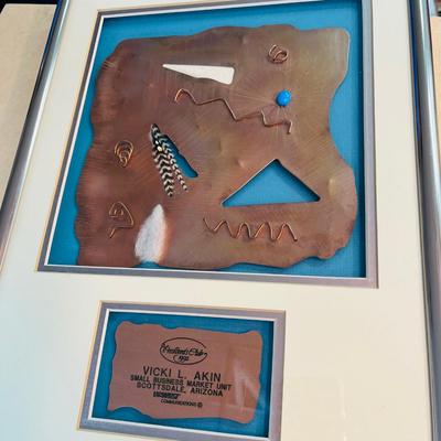 USWEST/ QWEST Award plaques w/ Art