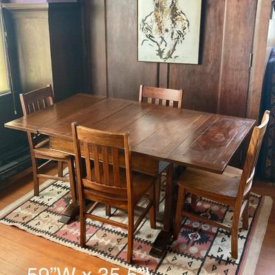 Extendable Craftsman dining table