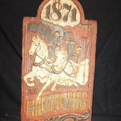 METAL HORSE DOORSTOP AND WOODEN SIGN