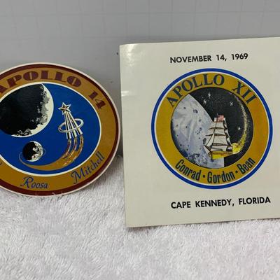 Authentic Apollo 12 / 14 NASA Stickers not tourist shop merch
