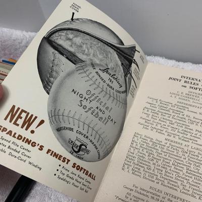 1955 Softball Rule Book Sporting Goods Stores Advert