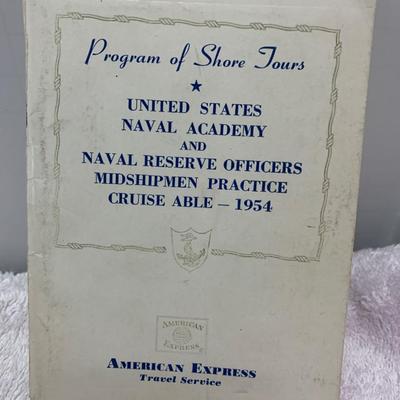1954 US Naval Academy Midshipman Cruise Spain Bill Fight Notice