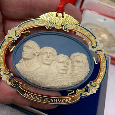 Christmas Ornaments Lot U of Maryland Mt Rushmore Bowie