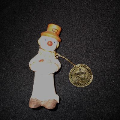 VINTAGE WINDUP TIN TRIKE-METAL CONE STAND-CIRCUS PUZZLE-CLOWN FIGURINE