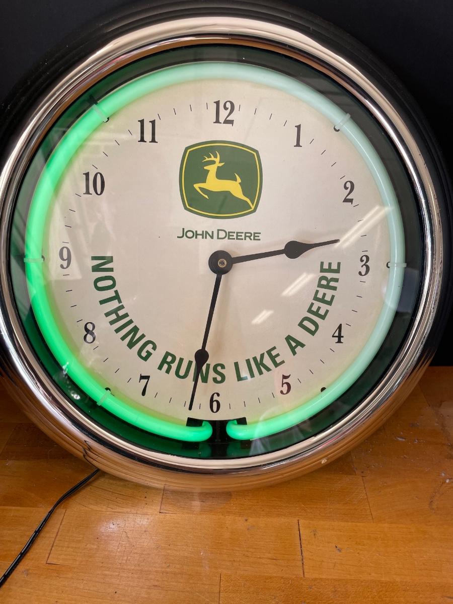 Lot 39. John Deere Clock