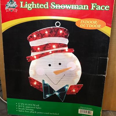 Lighted Snowman Face