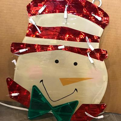 Lighted Snowman Face