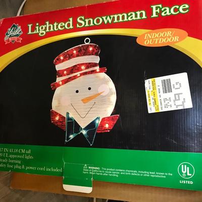 Lighted Snowman Face