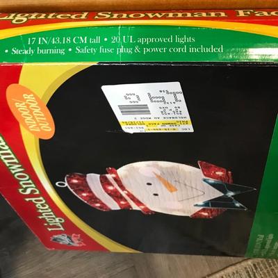 Lighted Snowman Face