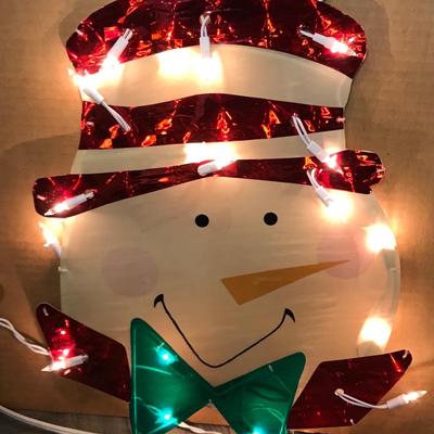 Lighted Snowman Face