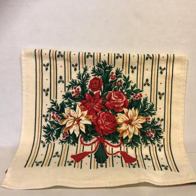 Pair of vintage Christmas kitchen tea towels