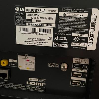 Lot 74-A. LG  65" OLED TV