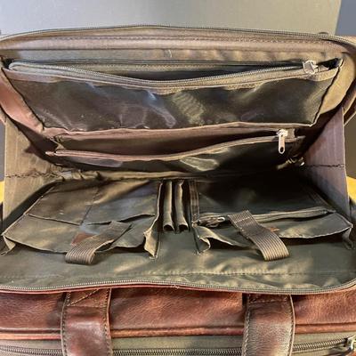 Lot 101  Leather Computer Briefcase