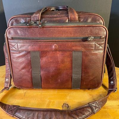 Lot 101  Leather Computer Briefcase