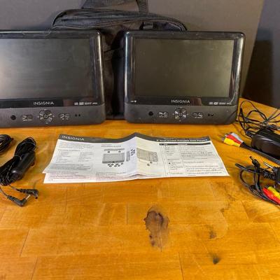Lot 107. Pair of Insignia Portable DVD players