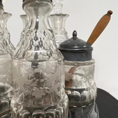 Victorian Silverplate Cruet Carrier Set