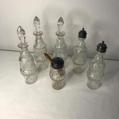 Victorian Silverplate Cruet Carrier Set