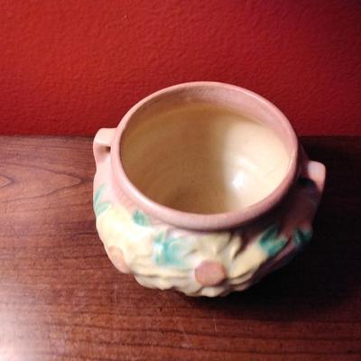 Antique Roseville Peony rose bowl #661-3 Circa 1930's