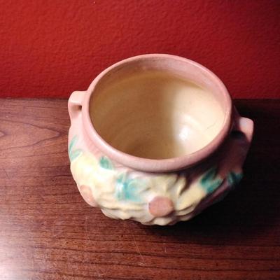 Antique Roseville Peony rose bowl #661-3 Circa 1930's