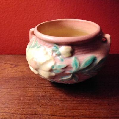 Antique Roseville Peony rose bowl #661-3 Circa 1930's