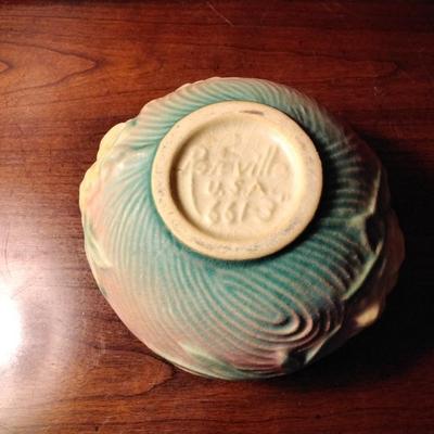 Antique Roseville Peony rose bowl #661-3 Circa 1930's