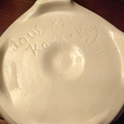 Unique Beautiful Vintage Handmade Porcelain Bowl circa 1983