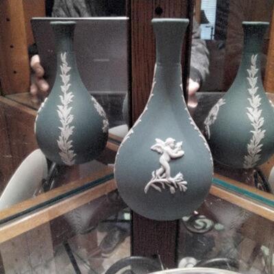 Wedgwood Grey Jasperware bud vase