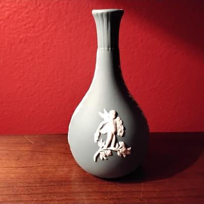 Wedgwood Grey Jasperware bud vase
