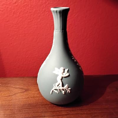 Wedgwood Grey Jasperware bud vase