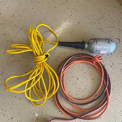Lot 151  Extension Cord and Work Light