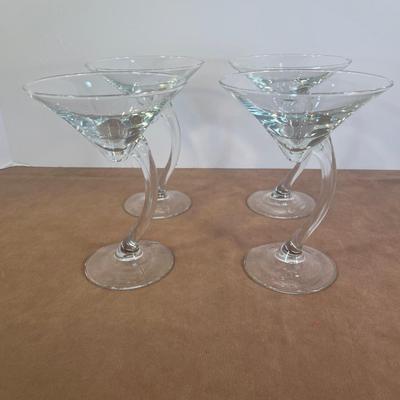 Lot 166. Four Martini Glasses