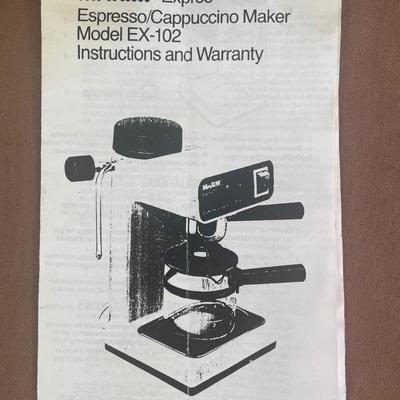 Lot 169. Maxim Espresso Maker and Coffee Beans