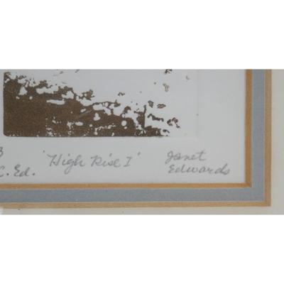 "High Rise I" Signed Artwork by Janet Edwards