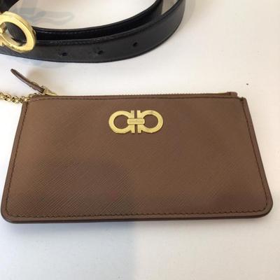 8749 Ferragamo Belt and Key Chain Zipper Case