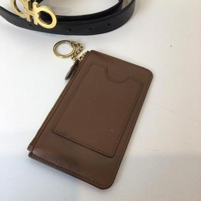 8749 Ferragamo Belt and Key Chain Zipper Case