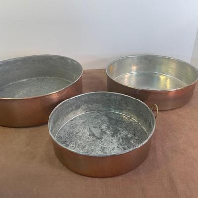 Lot 178. Three Copper Baking Pans