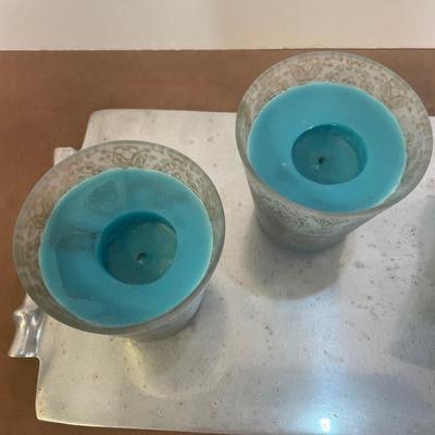 Lot 184. Blue & Silver Decor