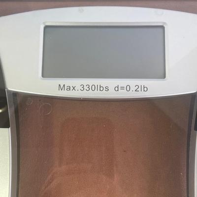Lot 185. Bathroom Scale & Mirror