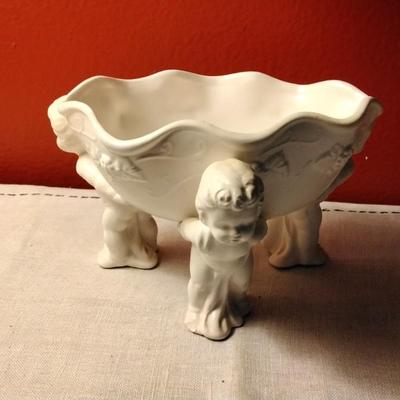 Unique 3 Cherub Porcelain Bowl Relpo Samson Import