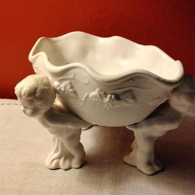 Unique 3 Cherub Porcelain Bowl Relpo Samson Import