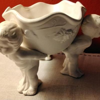 Unique 3 Cherub Porcelain Bowl Relpo Samson Import