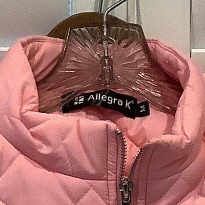 8647 Two ALLEGRA K Pink Zipper Front Vests size Med