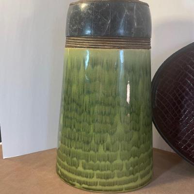 Lot 192. Green Decor with Faux Reptile Tray