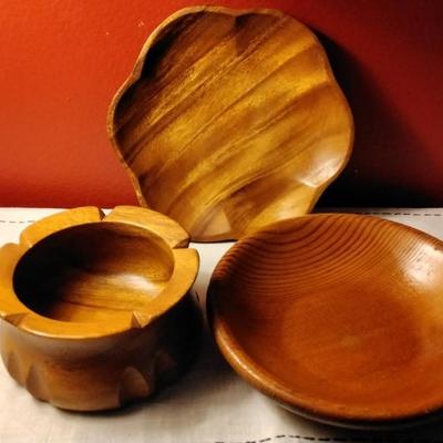3 Hawaiian Wooden Bowls