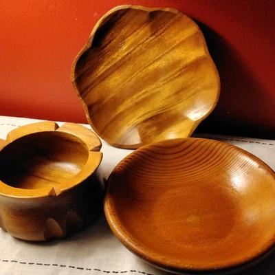 3 Hawaiian Wooden Bowls