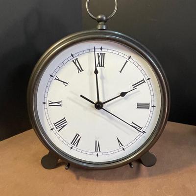 Lot 198. Pottery Barn Clock & Bookends