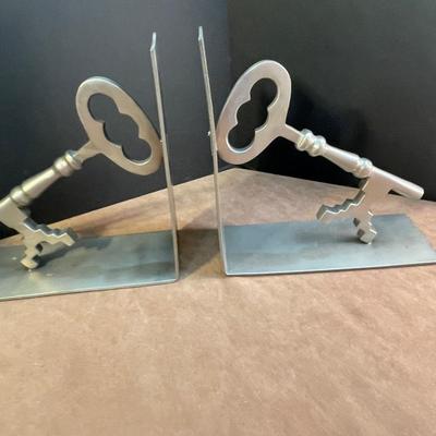 Lot 198. Pottery Barn Clock & Bookends