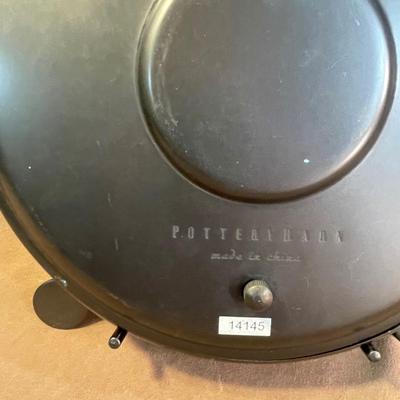 Lot 198. Pottery Barn Clock & Bookends