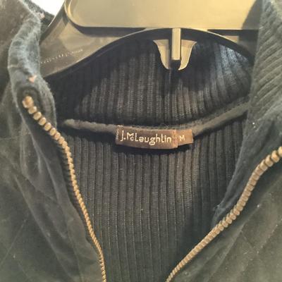 8651 Ladies ORVIS & J. MCLAUGHLIN Black Quilted Vests Size Med